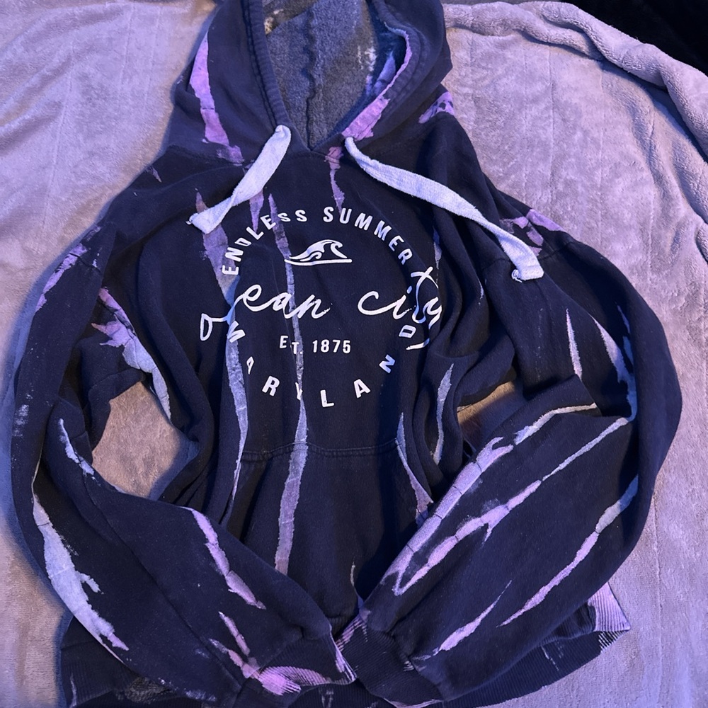 Hot Kiss Black and Purple Hoodie